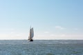 Old Dutch sailboat at sea Royalty Free Stock Photo