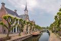 Old Dutch town of Sloten Friesland Netherlands with historical canals Royalty Free Stock Photo