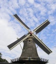 Old dutch windmill in village named Oldebroe