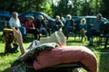 Old dying man is at his farewell party Royalty Free Stock Photo