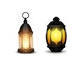 Old east lamp vector illustration pack set