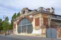 Old educational building of the former school of machinists of the Baltic Fleet. Kronstadt Royalty Free Stock Photo