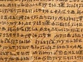 Old egyptian manuscripts and texts , parchment