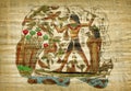 Old egyptian papyrus