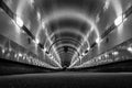 Old Elbtunnel in worm`s-eye view