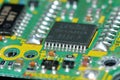 electonic circuit board for computer in macro photography for electric background Royalty Free Stock Photo