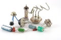 Old electonics components Royalty Free Stock Photo