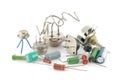 Old electonics components Royalty Free Stock Photo