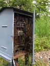 Old electric box with wiring