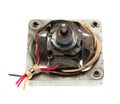 Old electric motor isolated Royalty Free Stock Photo