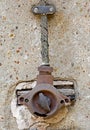 Old electric switch on a concrete wall Royalty Free Stock Photo