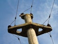 Old electricity pole in Maramures Royalty Free Stock Photo