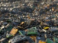 Old electronic devices, chipsets. E waste and recycling concept Royalty Free Stock Photo