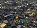 Old electronic devices, chipsets. E waste and recycling concept Royalty Free Stock Photo