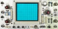 Old Electronic Oscilloscope Faceplate, Technology Royalty Free Stock Photo