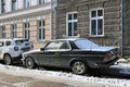 Classic veteran vintage old black coupe car Mercedes Benz 124 300 CE