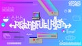 Old elements interface. Retro vaporwave desktop with user interface elements Royalty Free Stock Photo