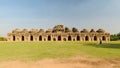 Old elephant building in Hampi archaeological site, India Royalty Free Stock Photo