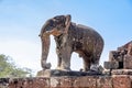 Old Elephant statue in ankor wat, cambodia Royalty Free Stock Photo