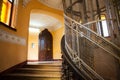 The old Elevator in the entrance of a house Royalty Free Stock Photo