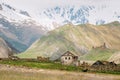 Old Empty Abandoned Forsaken Village With Dilapidated Houses In