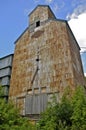 Old empty abandoned grain elevator