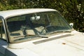 Old empty automobile in weeds Royalty Free Stock Photo