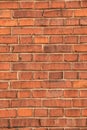 Old empty brick house factory wall with red bricks Royalty Free Stock Photo