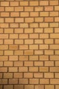 Old empty brick house factory wall with yellow bricks Royalty Free Stock Photo
