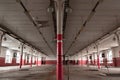 An old empty industrial warehouse interior Royalty Free Stock Photo