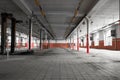 An old empty industrial warehouse interior Royalty Free Stock Photo