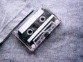 Old empty music cassete Royalty Free Stock Photo