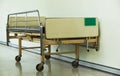 An old empty patient bed in hospital