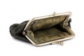 Old and empty purse Royalty Free Stock Photo