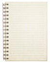 Old empty striped notebook