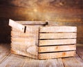 Old empty wooden box Royalty Free Stock Photo