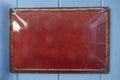 Old enamel sign, metal sign, information sign