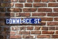 Old enamel streetsign Commerce Road