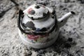 Old enamel teapot Royalty Free Stock Photo