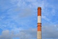 Industrial sky landscape with factory chimney Royalty Free Stock Photo