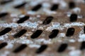 Old engine car part. Rusty iron surface. The rust on steel Texture.