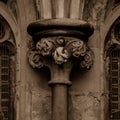 Old English Gothic Column Capital B