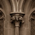 Old English Gothic Column Capital D