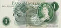 Old English one pound note.