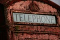 Old English phone box Royalty Free Stock Photo