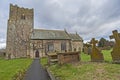 Old english rural country church in village Royalty Free Stock Photo