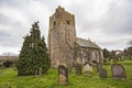 Old english rural country church in village Royalty Free Stock Photo