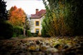 old English style house in Spain surrounded by greenery Royalty Free Stock Photo