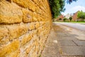 Old English traditional cottage brick wall or fence Royalty Free Stock Photo