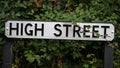 Old English Village High Street Sign